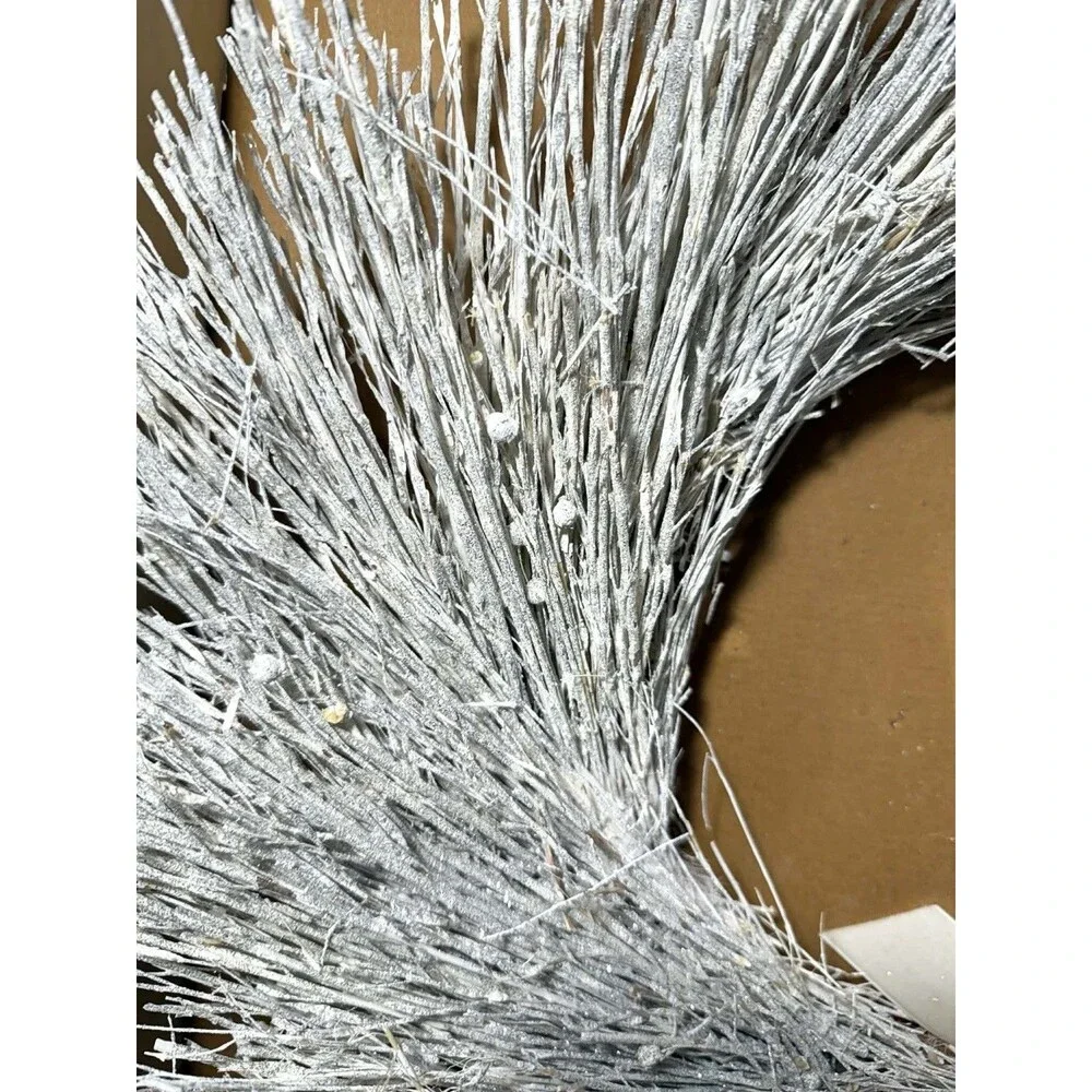 Threshold Luxe Icy Christmas Wreath 26” Preserved Winter Decor READ